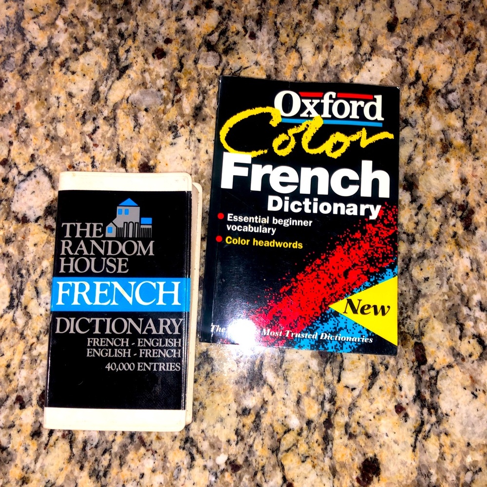 🔥 5/$50 🇫🇷 French 2 Travel & Pocket Dictionaries Bundle Lot Books